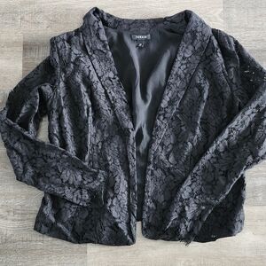 Torrid Black Floral Lace Fashion Blazer